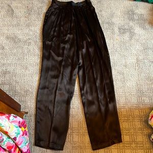 Vintage 70’s/80’s Black Satin Pull On Pants! Size 12